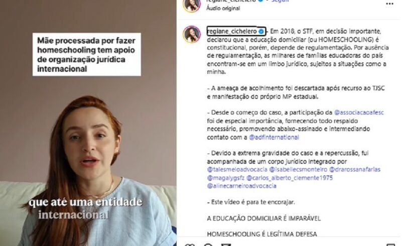 mãe será julgada por educar filho em casa em SC